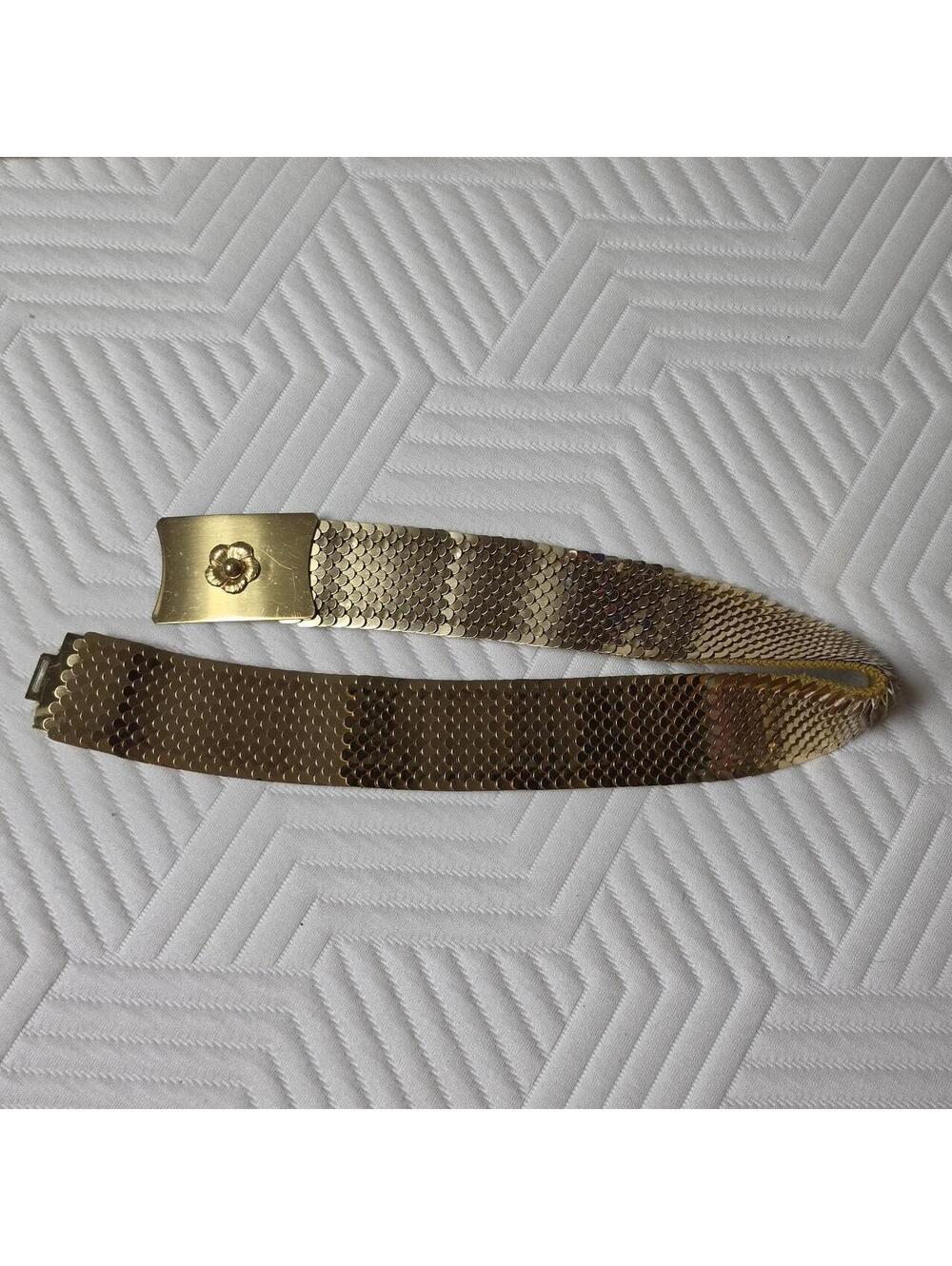 Vintage 70/80's gold scale stretch belt